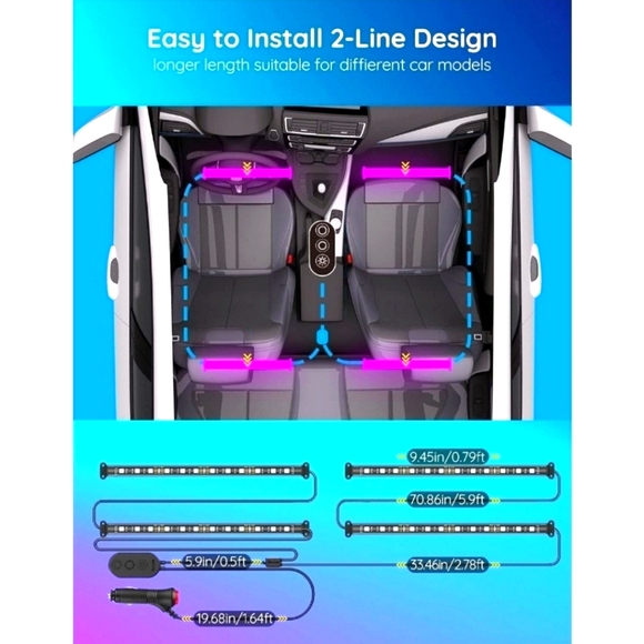 GOVEE LED SMART CAR INTERIOR LIGHTS - Picture 8 of 9